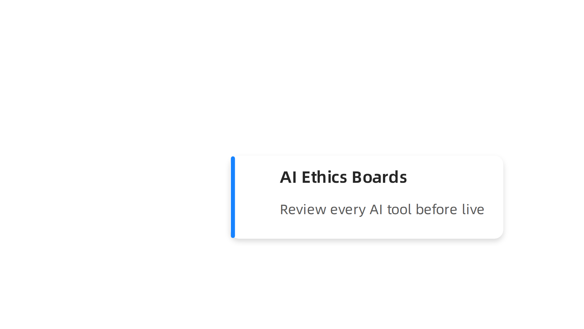 An infographic detailing the key actions leading companies are taking to ensure responsible AI development and deployment.