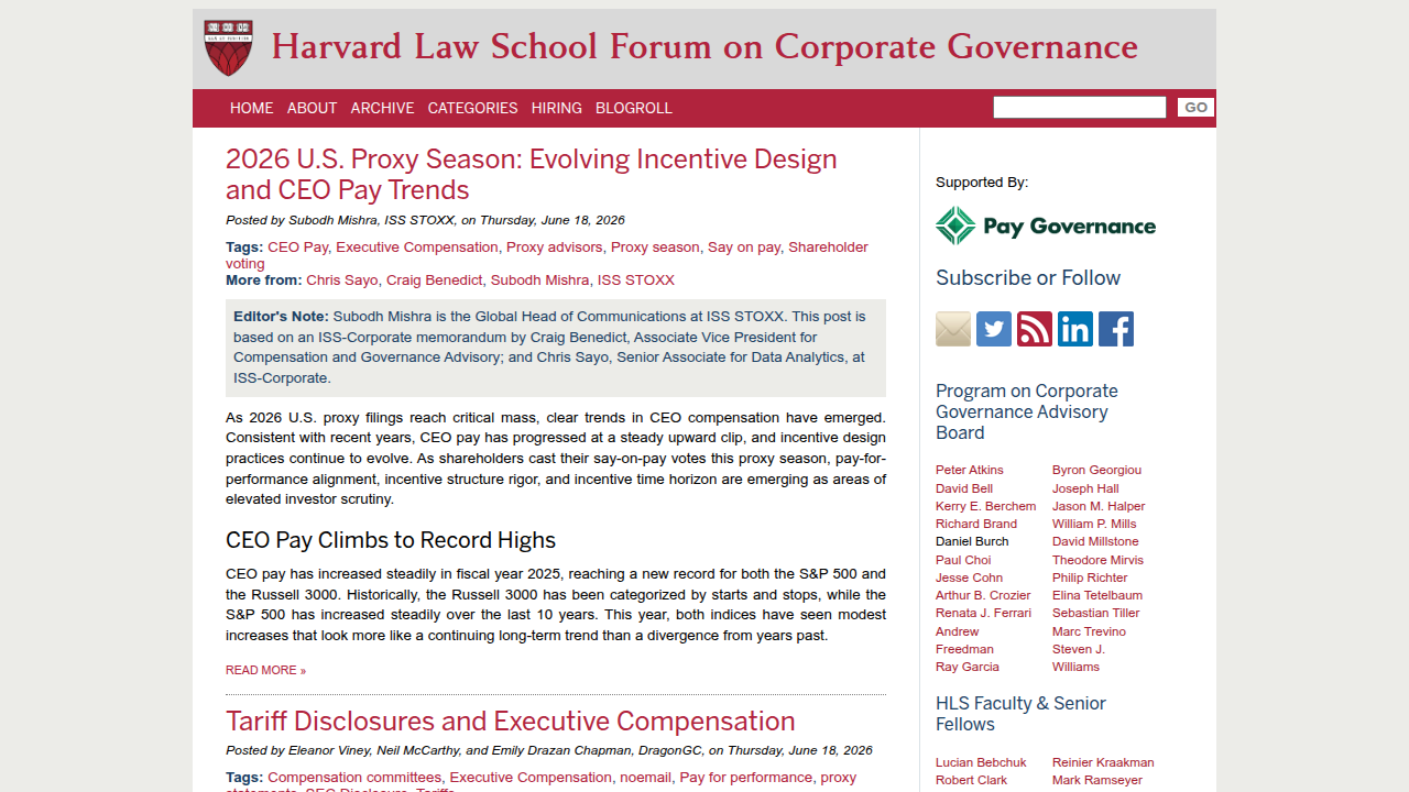 The Harvard Law School Forum on Corporate Governance offers valuable insights for integrating AI oversight into board priorities.
