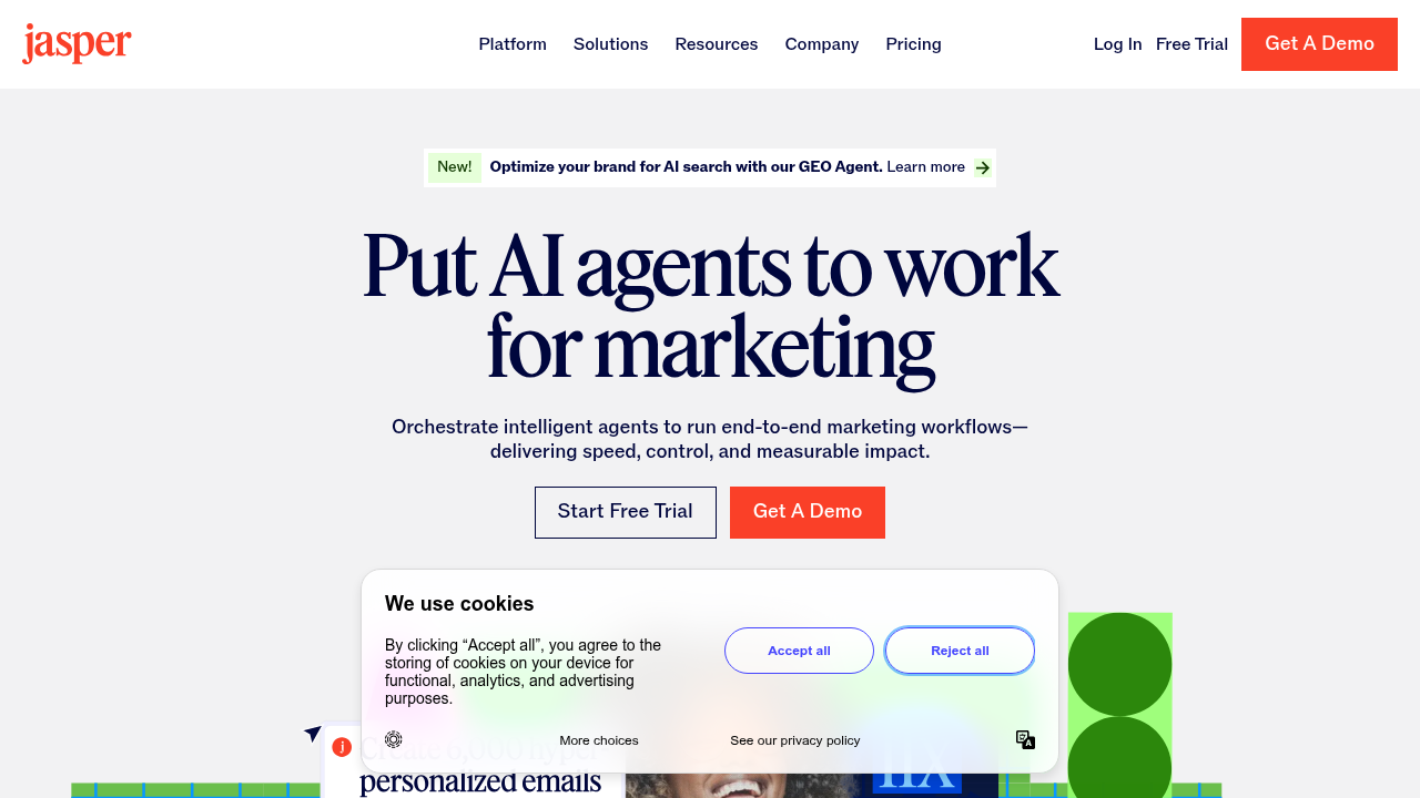 See Jasper AI in action, designed for generating long-form marketing content that ranks in search.
