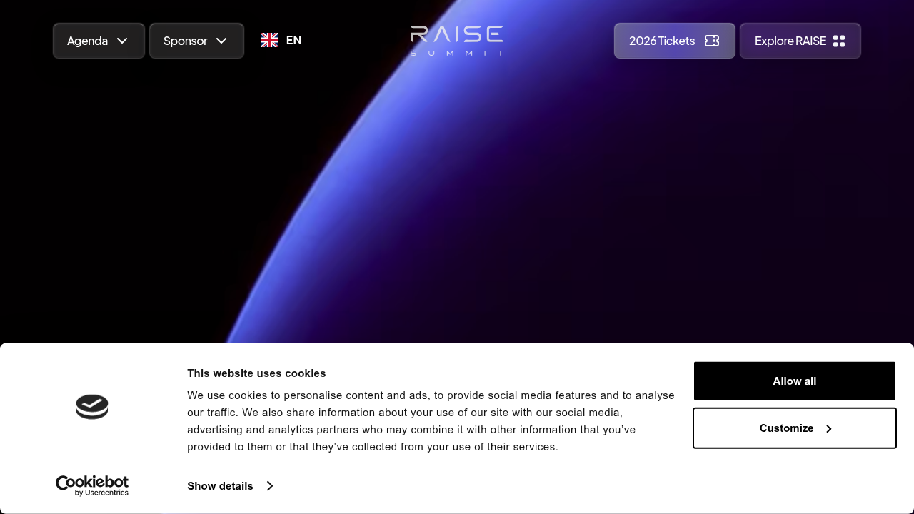 A screenshot of the Raise Summit website, a resource for workforce transformation and reskilling strategies.