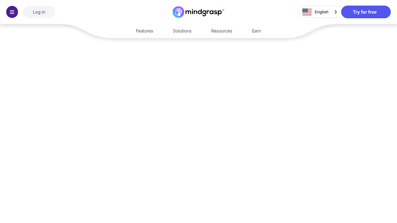 The official pricing page for Mindgrasp AI, detailing different subscription tiers and their included features.