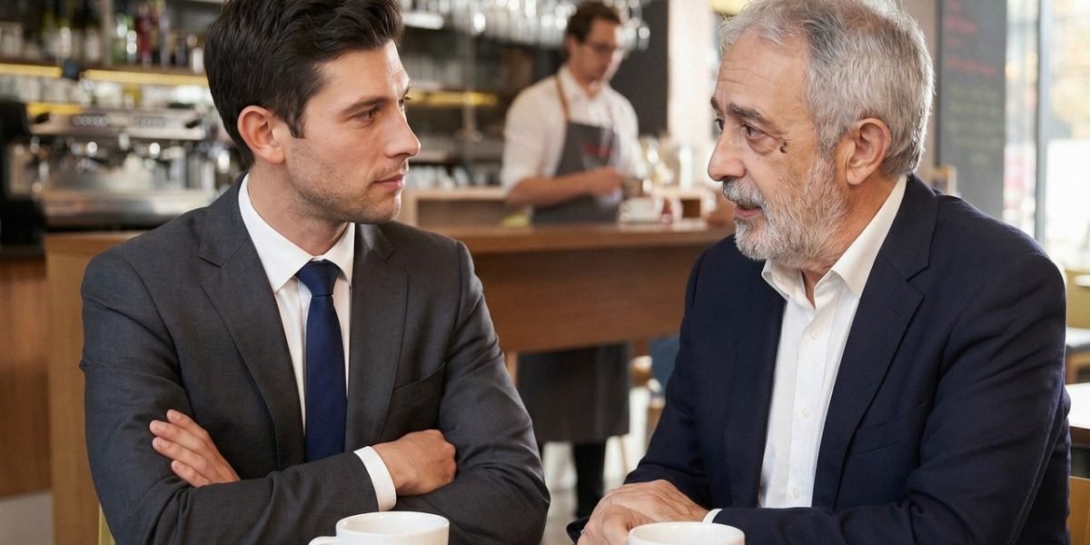 Executives engage in a serious discussion, highlighting the critical responsibilities and risks associated with new AI technologies.