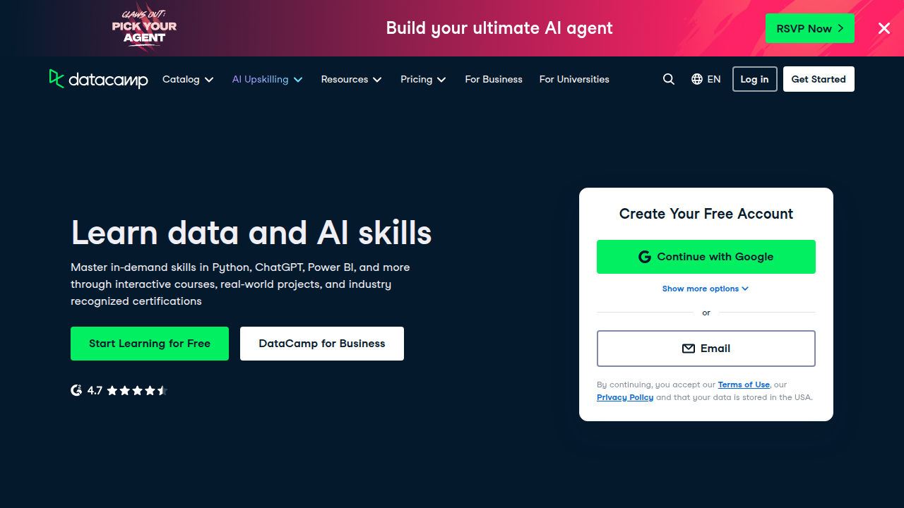 DataCamp offers various data science and AI courses, addressing the demand for skilled professionals in the evolving tech landscape.
