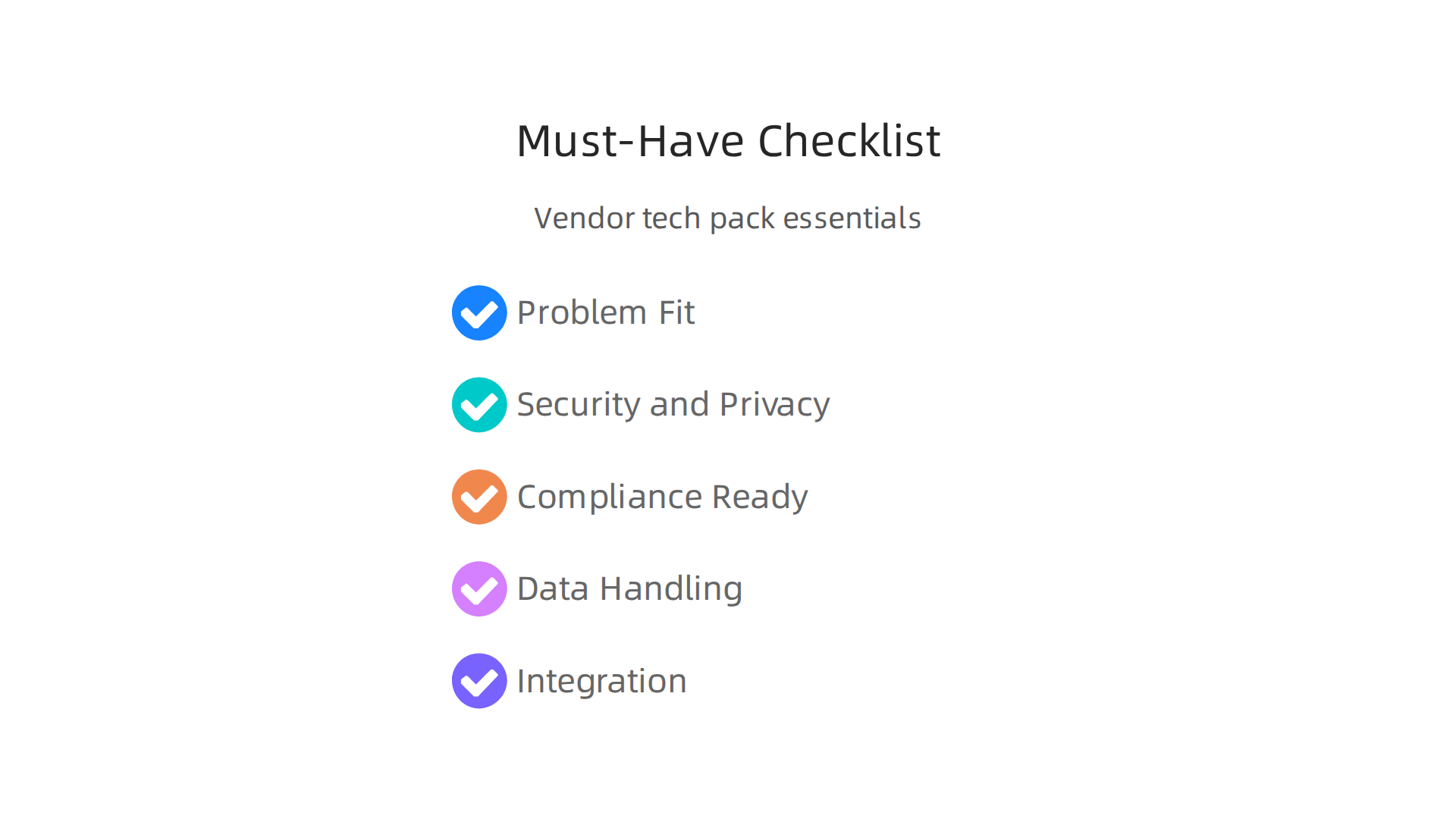 Essential criteria for evaluating AI vendor tech packs to ensure critical business needs are met.