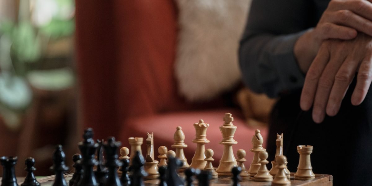 A leader contemplating complex information to make strategic business decisions.