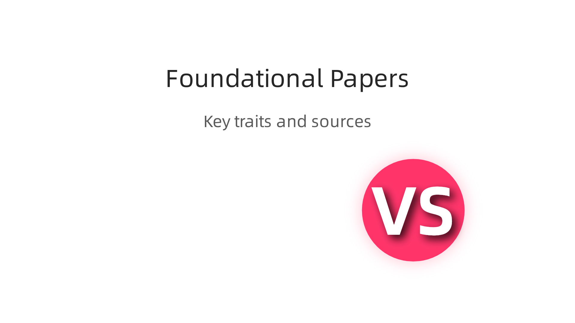 An infographic outlining the key characteristics and sources for identifying important foundational papers in AI safety.